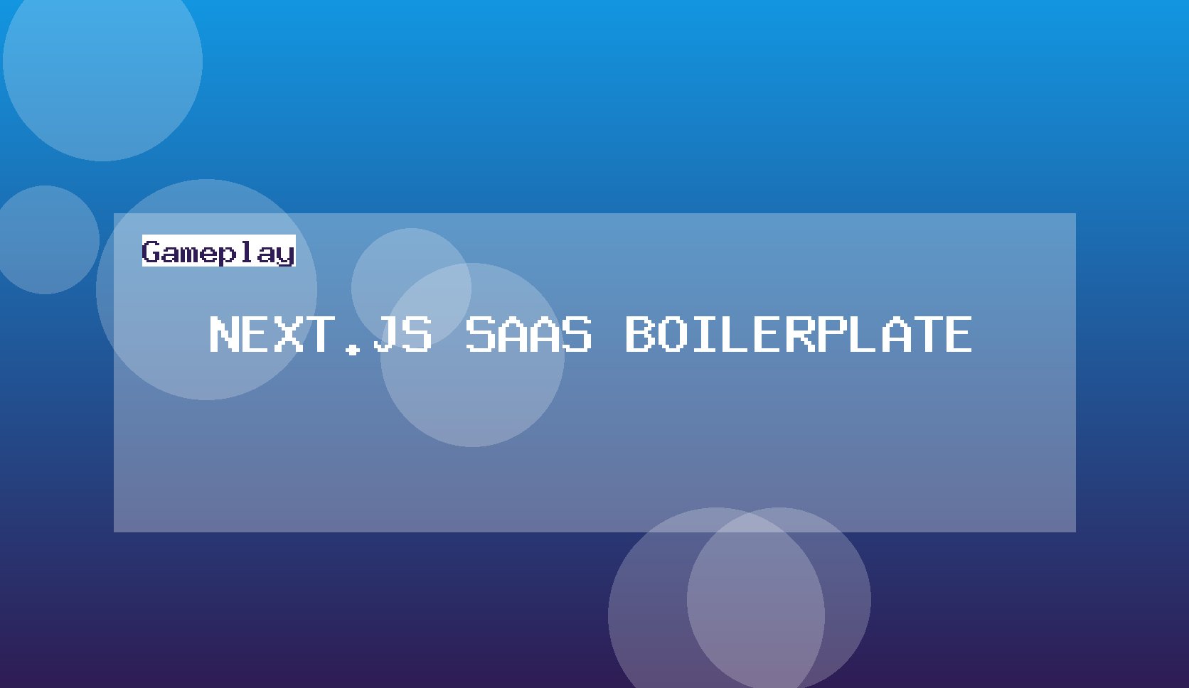Next.js SaaS Boilerplate